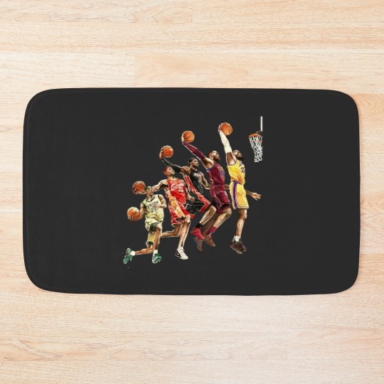Discover The Evolution of lebron James, LeBron James'   Evolu Bath Mats