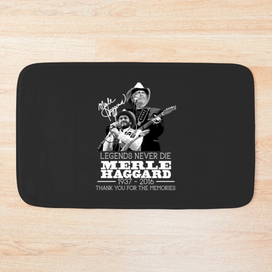 Discover Vintage Merle Haggard Memories Signed Men Bath Mats