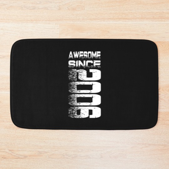 Discover Awesome Since Vintage 2006 Birthday Bath Mats
