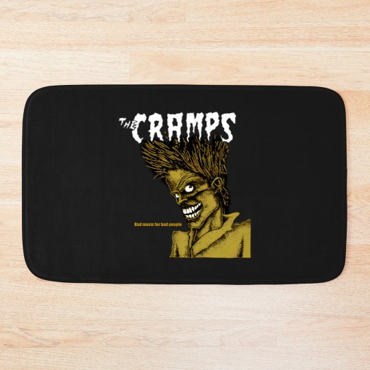 Discover The Cramps Unisex Bath Mats: Bad Music For Bad People (Black)