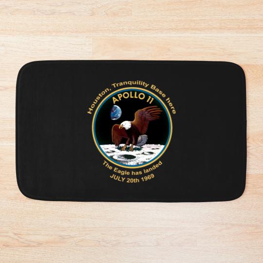 Discover NASA Apollo 11 Flight Patch The Eagle has landed Bath Mats