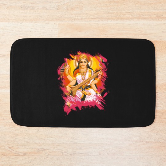 Discover Saraswati Hindu Goddess Bath Mats