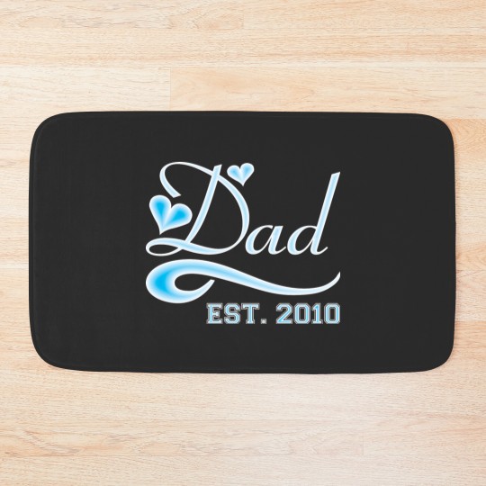 Discover Dad Established 2010 Happy Fathers Day Bath Mats