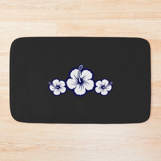 Discover Hawaiian Hibiscus Flowers - Surf & Sun Bath Mats