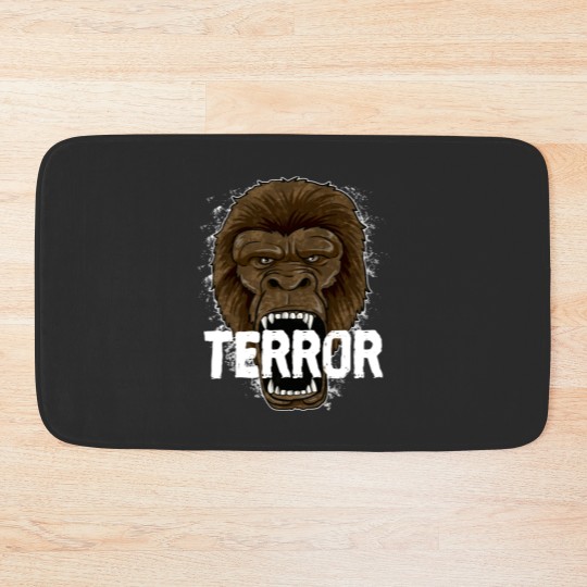 Discover Monkey Terror - Gorilla Ape Alpha Leader Zoo Rage Bath Mats