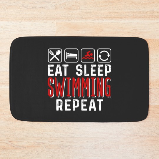 Discover Eat Sleep Swimming Repeat Bath Mats