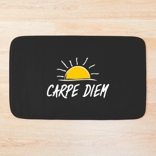 Discover carpe diem is latin and means: seize the day Bath Mats