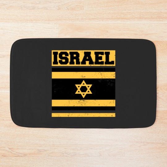 Discover Jewish Joke Patriotic Israeli Flag Gift Bath Mats