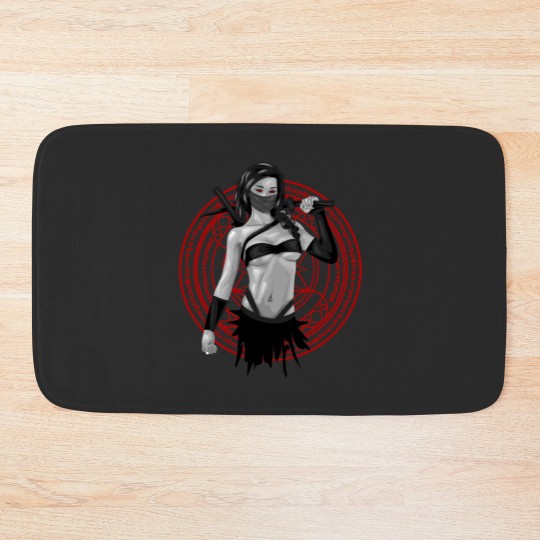 Discover ninja girl sexy fighter kaempferin zeichnung Bath Mats