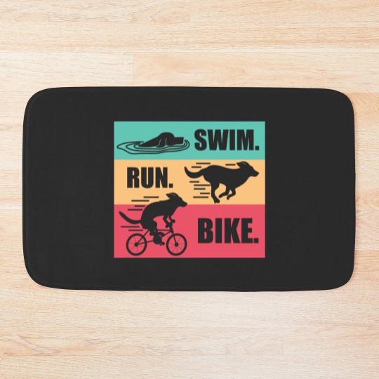 Discover Dog Swim Run Bike Bath Mats