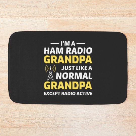 Discover Amateur Ham Radio Grandpa Fathers day Gift Bath Mats