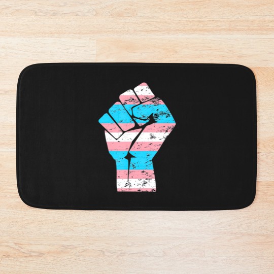 Discover Resist Fist Transgender Flag Trans Pride T Bath Mats