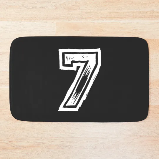 Discover 7 number jersey Bath Mats
