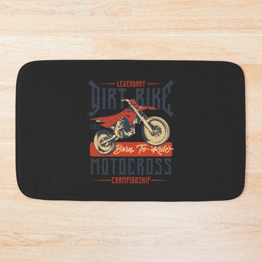 Discover Legendary Dirt Bike Motocross Championship 1969 Bath Mats