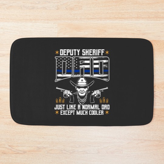 Discover Deputy Sheriff Cool Dad Police Law Enforcement Bath Mats
