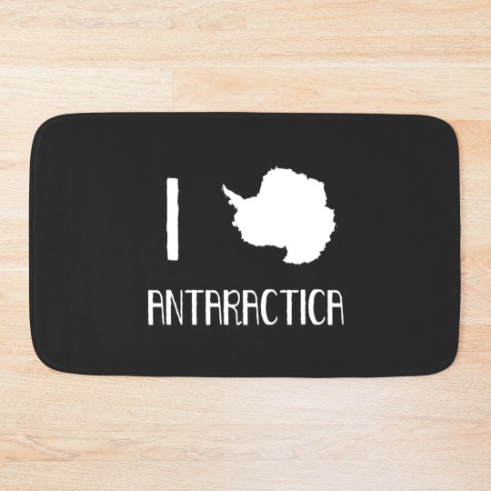 Discover I Love Antarctica South Pole Penguin Expedition Bath Mats