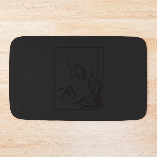 Discover Japanese Bird Art Bath Mats