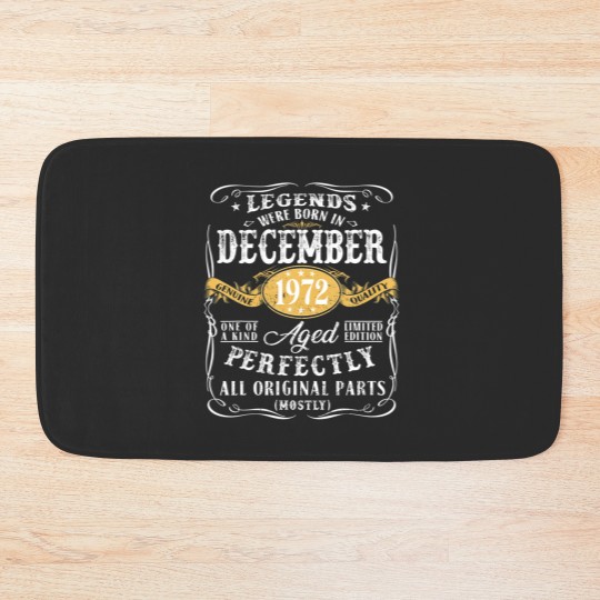 Discover 49Th Birthday Decoration Legends Were Born In Dece Bath Mats