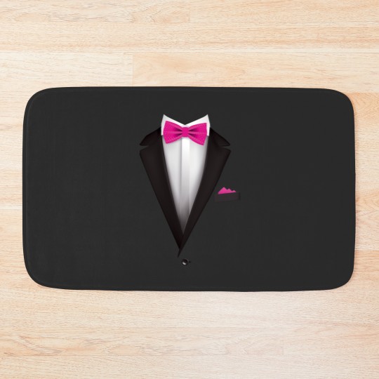 Discover Tuxedo  with Pink Bowtie For Weddings T- Bath Mats
