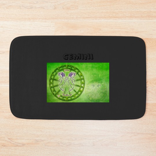 Discover Gemini Zodiac Astrology design Bath Mats