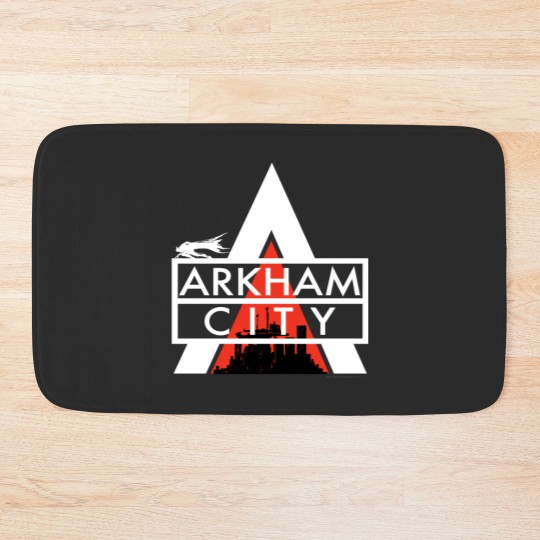 Discover Arkham City Logo White Bath Mats