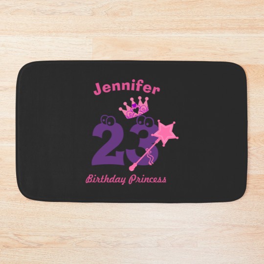 Discover Birthday Girl Custom Name Age Bath Mats