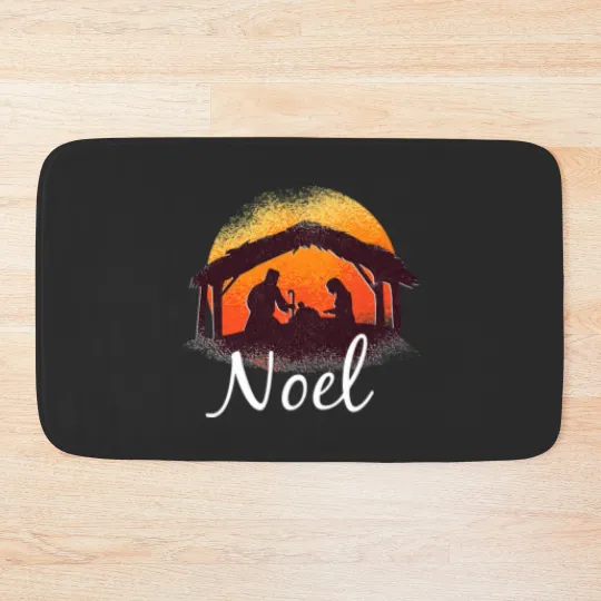 Discover Noel - Christmas Advent Nativity Scene North Star Bath Mats
