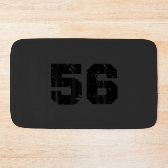 Discover Sporty Number 56 Costume Birthday Varsity Sports T Bath Mats