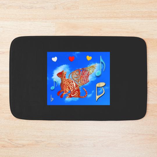 Discover Life is easier with My Magic Cat of Angels. Bath Mats