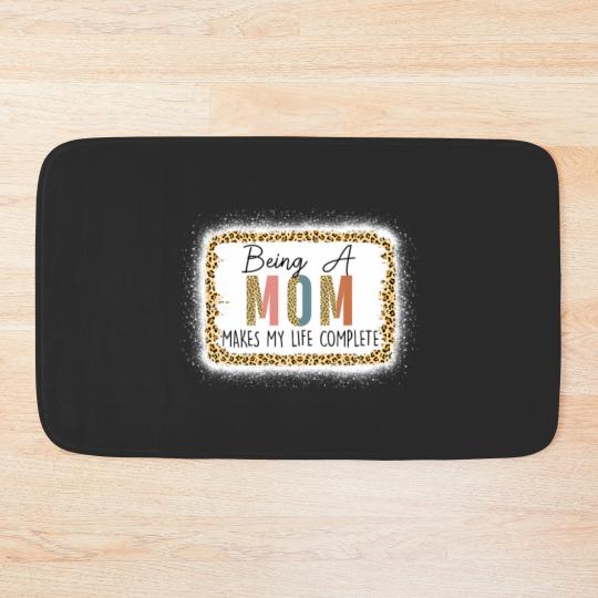Discover Being A Mom Makes My Life Complete Leopard Mother' Bath Mats
