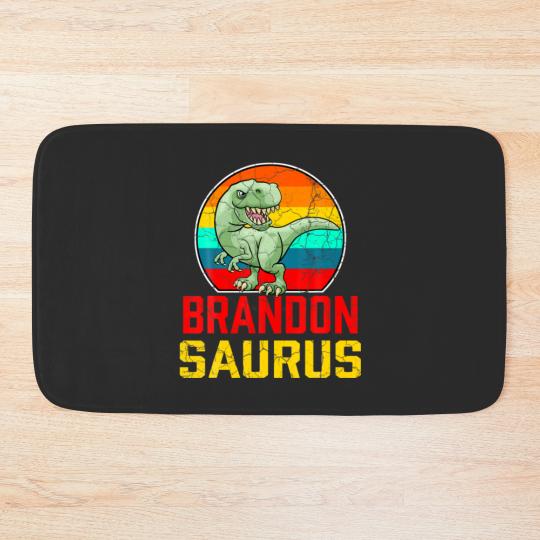 Discover Brandon Saurus Family Reunion Last Name Team Funny Bath Mats