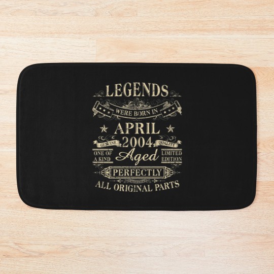 Discover Legends Were Born In April 2004 18Th Birthday Gift Bath Mats