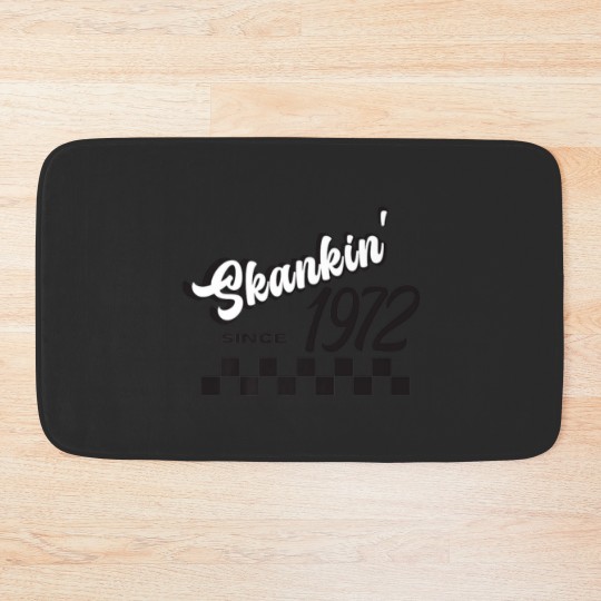 Discover Skankin Since 1972 50Th Birthday Ska Two Tone Bath Mats