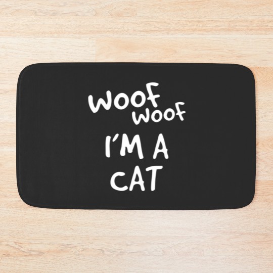 Discover Woof Woof I'm A Cat Funny Halloween Costume Idea Bath Mats