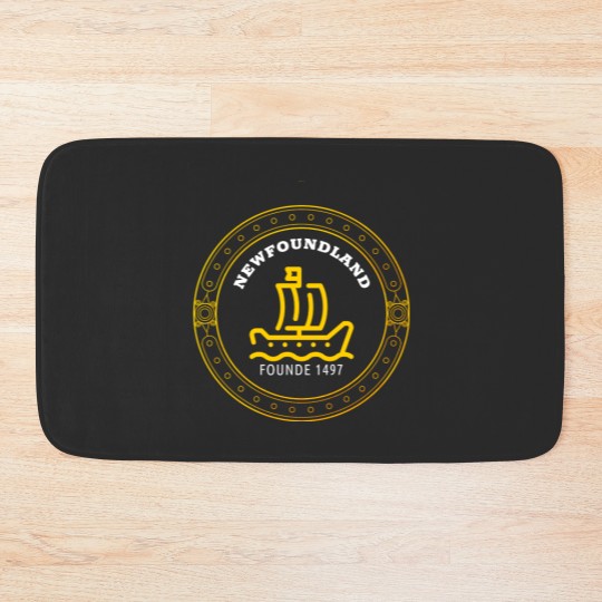Discover Newfoundland founde 1497 Old Sailing Ship Discover Bath Mats