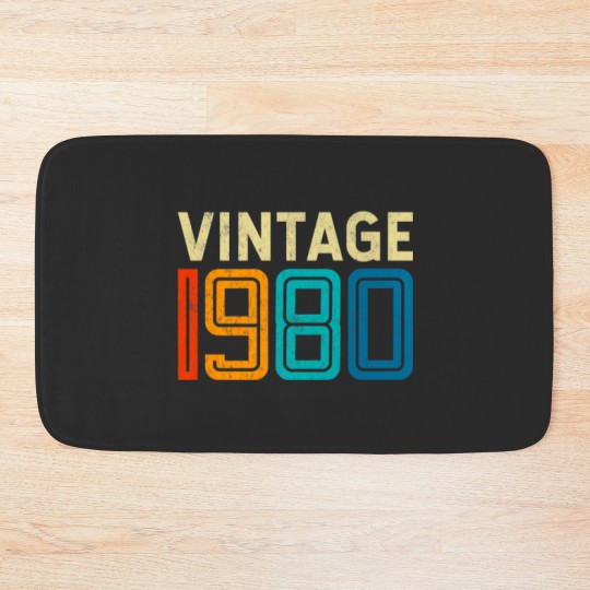 Discover 42Nd Birthday Vintage 1980 - 42 Years Old Men Wome Bath Mats