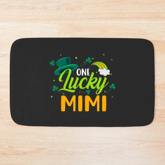 Discover Lucky Mimi Green Four Leaf Clover Patrick's Day Bath Mats
