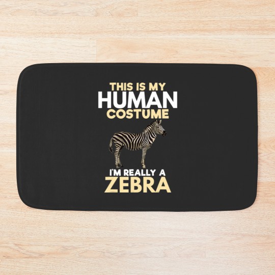 Discover My Human Costume Really Zebra Lover Zookeeper Gift Bath Mats
