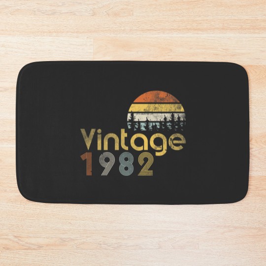 Discover 40Th Birthday Vintage Forest 1982 Bath Mats