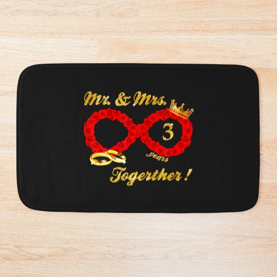 Discover Rose Mr Mrs Infinite Love Together Married Couple Bath Mats