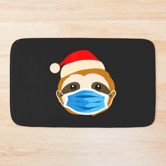 Discover Sloth Wearing Face Mask Pajamas Christmas Gifts Bath Mats