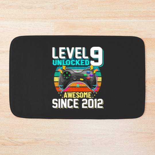 Discover Awesome 2012 Level 9 Unlocked Video Game 9 Years O Bath Mats