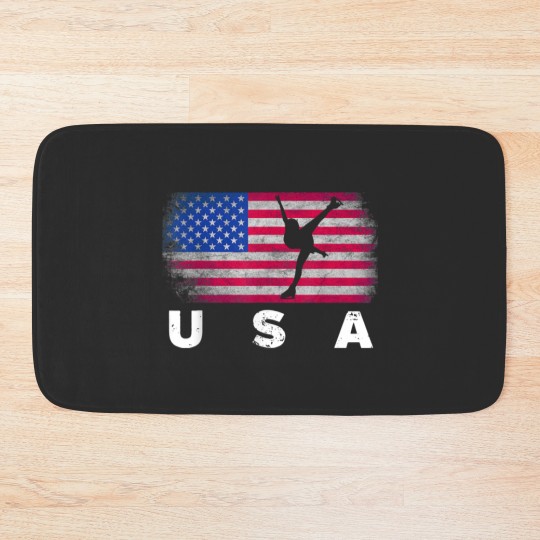 Discover American Flag Figure Skating Cute Us Skaters Bath Mats