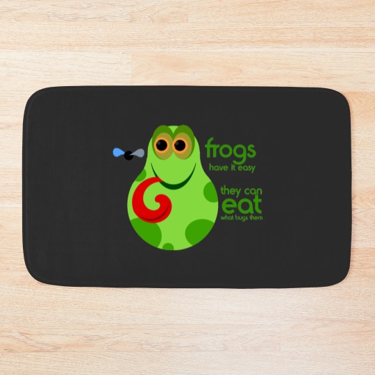 Discover Funny Frog Quote Bath Mats