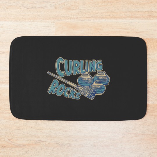 Discover Vintage Curling Rocks Bath Mats