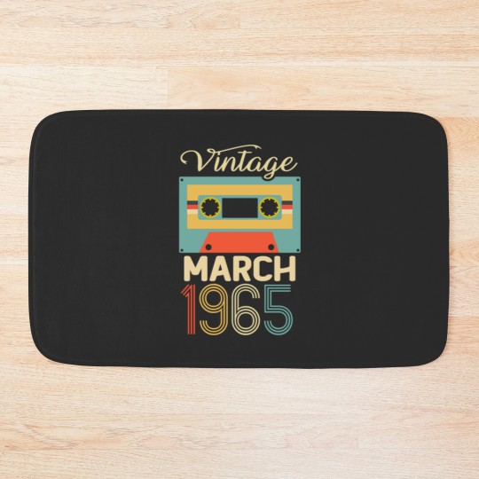 Discover Vintage March 1965 55th Birthday 55 Year Gift Bath Mats