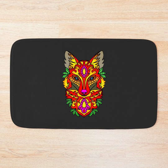 Discover Fox boho abstract art Bath Mats
