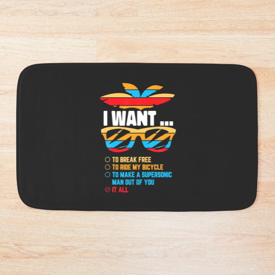 Discover I Want To Break Free To Ride My Bicycle It All Gif Bath Mats
