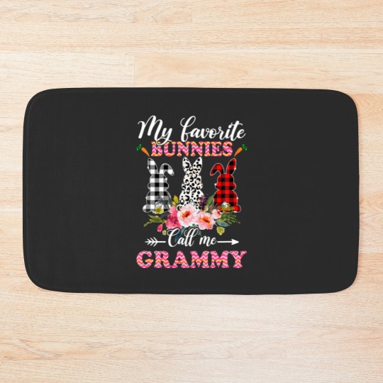Discover My Favorite Bunnies Call Me Grammy Easter Leopard Bath Mats
