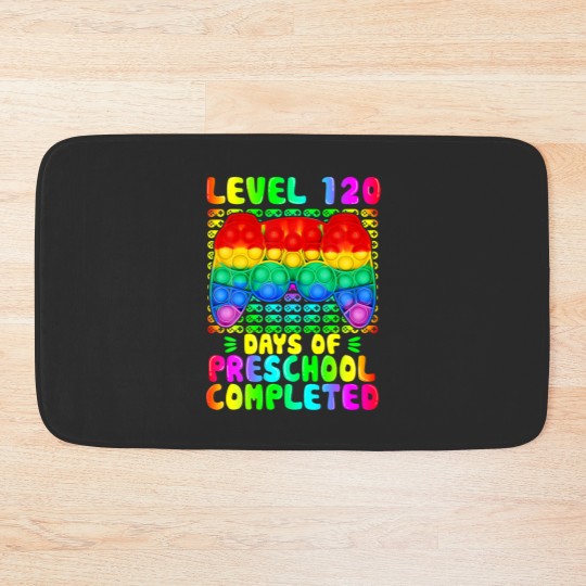 Discover Level 120 Days Of Preschool Completed Video Game P Bath Mats